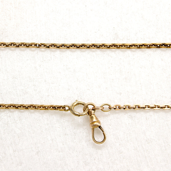 Flattened Cable Link Gold Chain with Hook by Ancient Influences