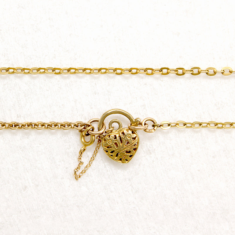 Floral Heart Padlock Necklace by Ancient Influences