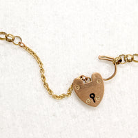 Gold Rolo Chain with English Heart Padlock by Ancient Influences