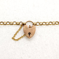 Gold Rolo Chain with English Heart Padlock by Ancient Influences