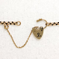  Rosy Rolo Chain & Heart Padlock by Ancient Influences 