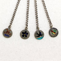 Unique European Silver & Enamel Chatelaine-Style Fob