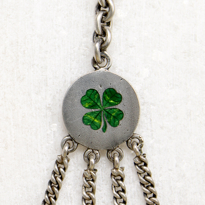 Unique European Silver & Enamel Chatelaine-Style Fob