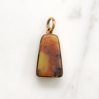 Autumnal Agate & Gold Fill Pendant