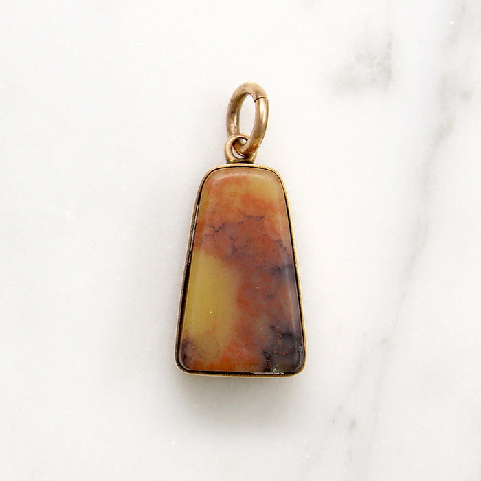 Autumnal Agate & Gold Fill Pendant