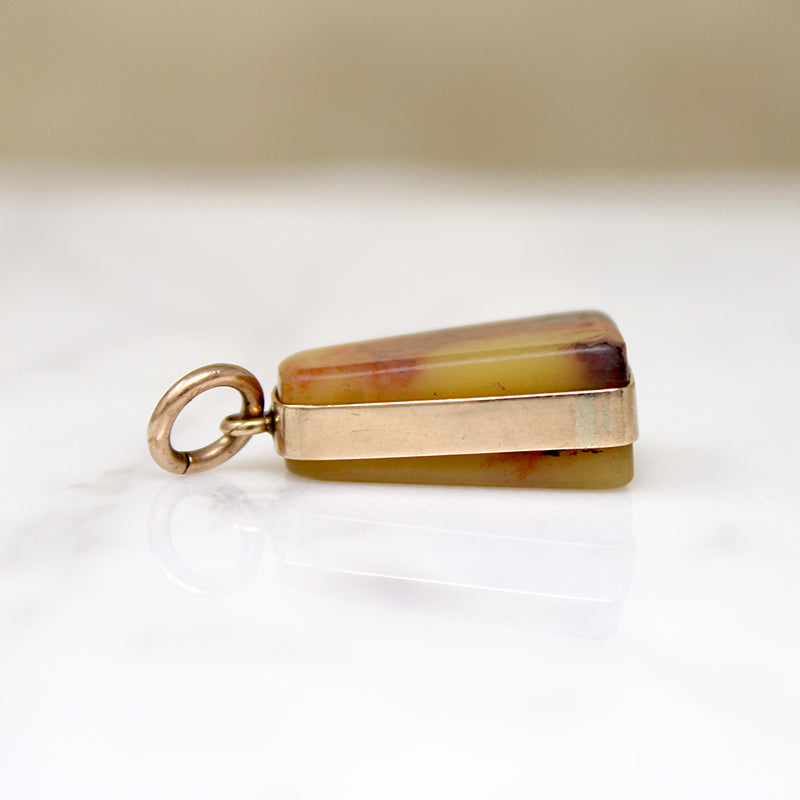 Autumnal Agate & Gold Fill Pendant