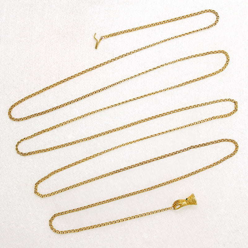 Long 18k Gold Chain with Hand Clasp by Ancient Influences