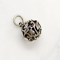 Sterling Silver Ivy Leaf Orb Charm