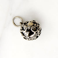 Sterling Silver Ivy Leaf Orb Charm