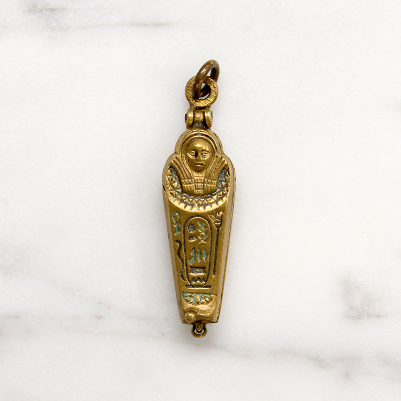 Petite Brass Sarcophagus Locket