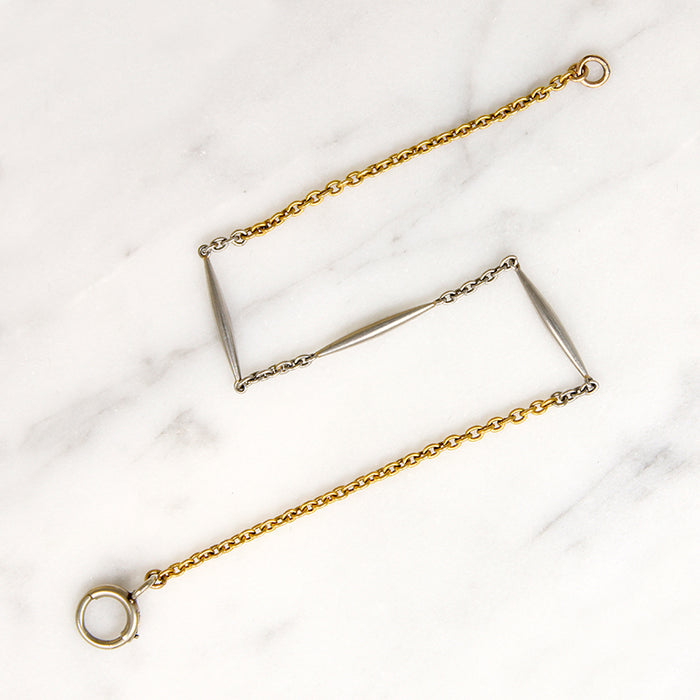 Edwardian Platinum & Gold Link Bracelet
