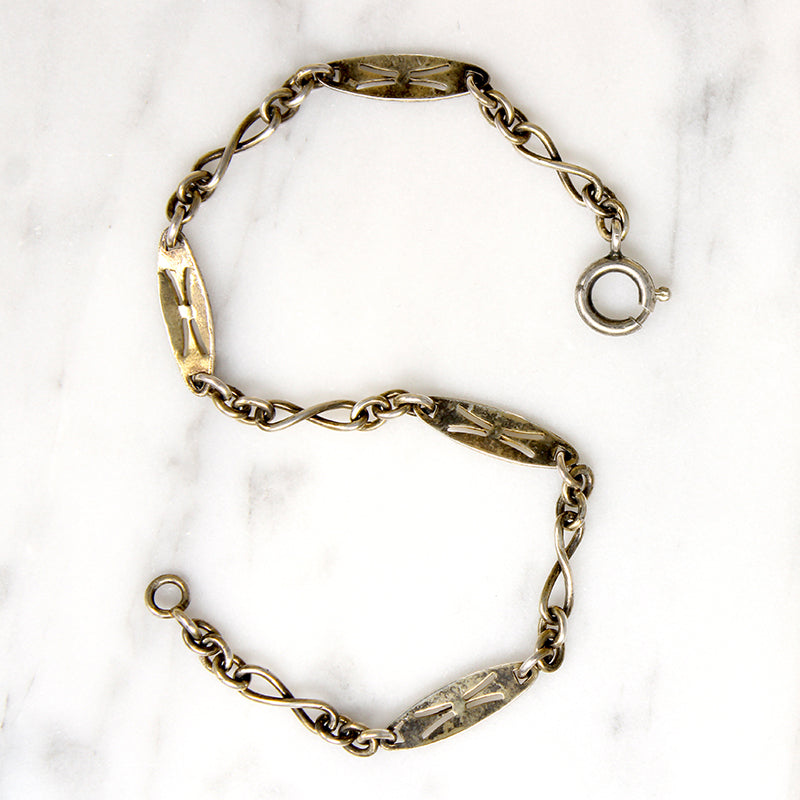 Edwardian Sterling Silver Gilt Bracelet