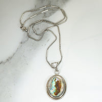 Vintage Abalone and Sterling Necklace