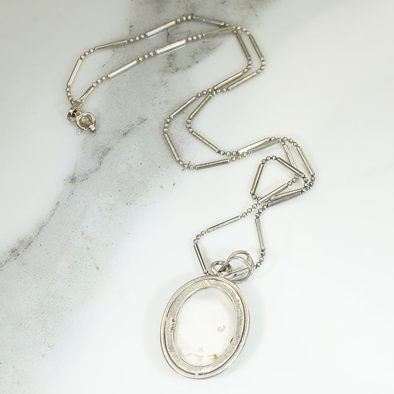 Vintage Abalone and Sterling Necklace