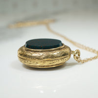 Bloodstone and Agate 15ct Locket