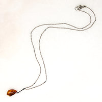 Fiery Amber & Icy Silver Bead Necklace by Ancient Influences