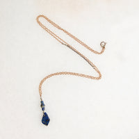 Ancient Lapis & Silver Bead Necklace by Ancient Influences