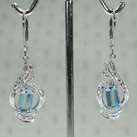 Belle Époque Platinum Aquamarine Earrings