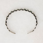 Slender Coin Silver Cuff with Lush Blue-Green Turquoise