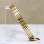 Groovy Italian 18k Tri-Tone Gold Bangle