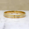 Groovy Italian 18k Tri-Tone Gold Bangle