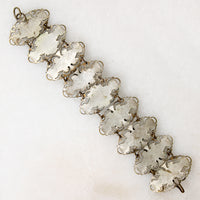 Dramatic Egyptian Revival Brass & Glass Bracelet