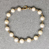 Pretty Pearls on Gold Wire Linked Bracelet