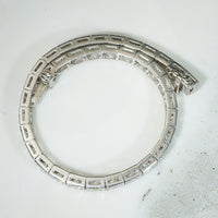 Shimmering Platinum and Diamond Vintage Line Bracelet
