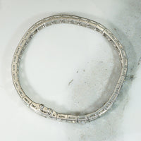 Shimmering Platinum and Diamond Vintage Line Bracelet