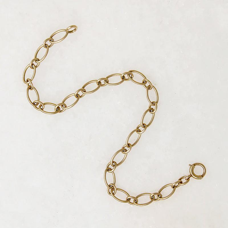 Round & Oval Link 14k Gold Bracelet