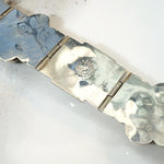 Fresh Floral Sterling & Abalone Inlay Panel Bracelet