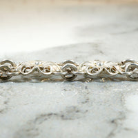 Filigree Flower Silver Line Bracelet
