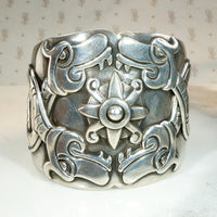 Outrageous Rancho Alegre Sterling Rattlesnake Cuff