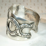 Outrageous Rancho Alegre Sterling Rattlesnake Cuff
