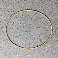Slim 14k Gold Oval Bangle Bracelet