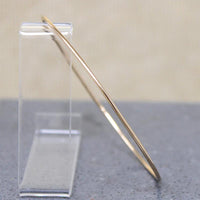 Slim 14k Gold Oval Bangle Bracelet
