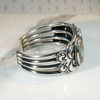 Navajo Royston Turquoise & Sterling Cuff by PJ Begay