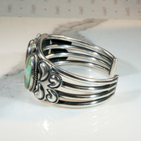 Navajo Royston Turquoise & Sterling Cuff by PJ Begay
