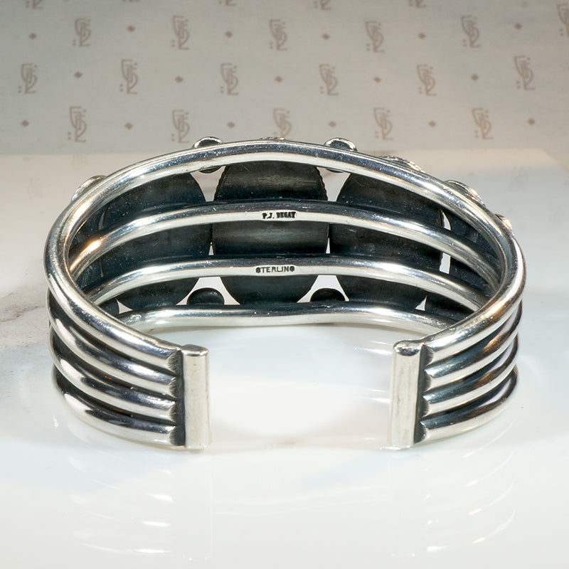 Navajo Royston Turquoise & Sterling Cuff by PJ Begay