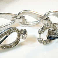 Vivacious Boucher Blue & White Rhinestone Bracelet