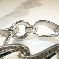 Vivacious Boucher Blue & White Rhinestone Bracelet