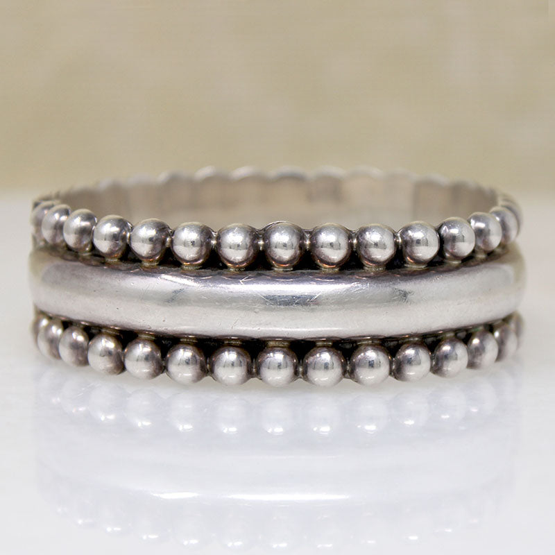 Chic Taxco Sterling Silver Clamper Bracelet