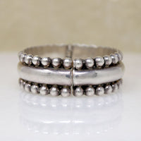 Chic Taxco Sterling Silver Clamper Bracelet