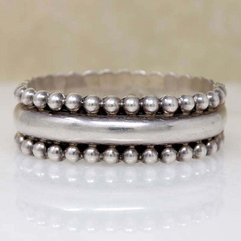 Chic Taxco Sterling Silver Clamper Bracelet