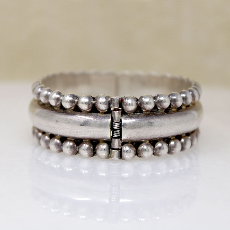 Chic Taxco Sterling Silver Clamper Bracelet