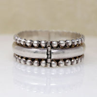 Chic Taxco Sterling Silver Clamper Bracelet