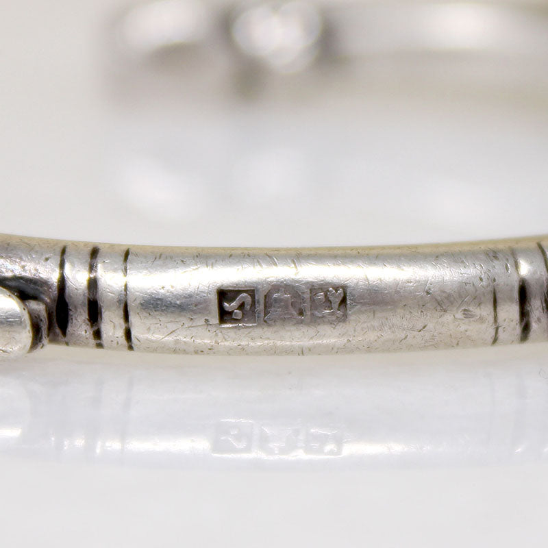 Hallmarked Egyptian Silver Cuff Bracelet