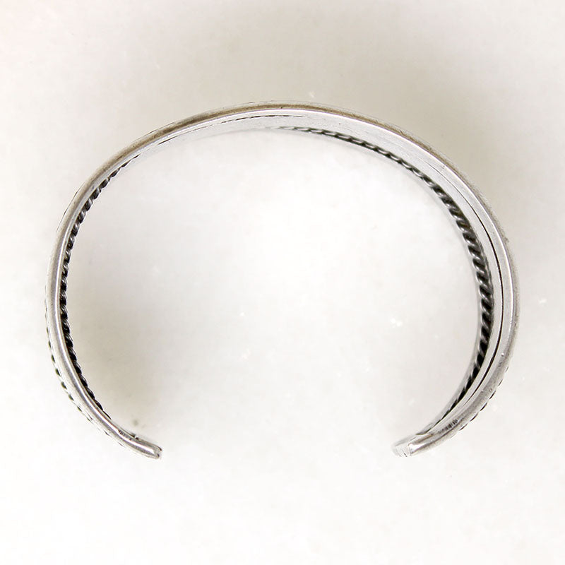 Navajo Sterling Cuff with Rocker Designs by TAHE