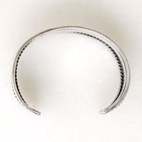 Navajo Sterling Cuff with Rocker Designs by TAHE
