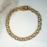 Mid Century 14k Gold Charm Bracelet